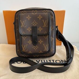 SOLD: Louis Vuitton Christopher Wearable Wallet in Monogram Macassar